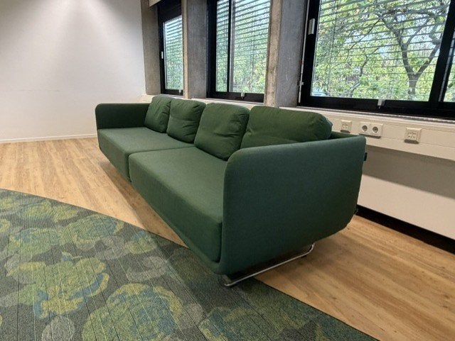 7 x Groene Softline designbank 300 cm, Huis en Inrichting, Gebruikt, 300 cm of meer, 75 tot 100 cm, Ophalen of Verzenden