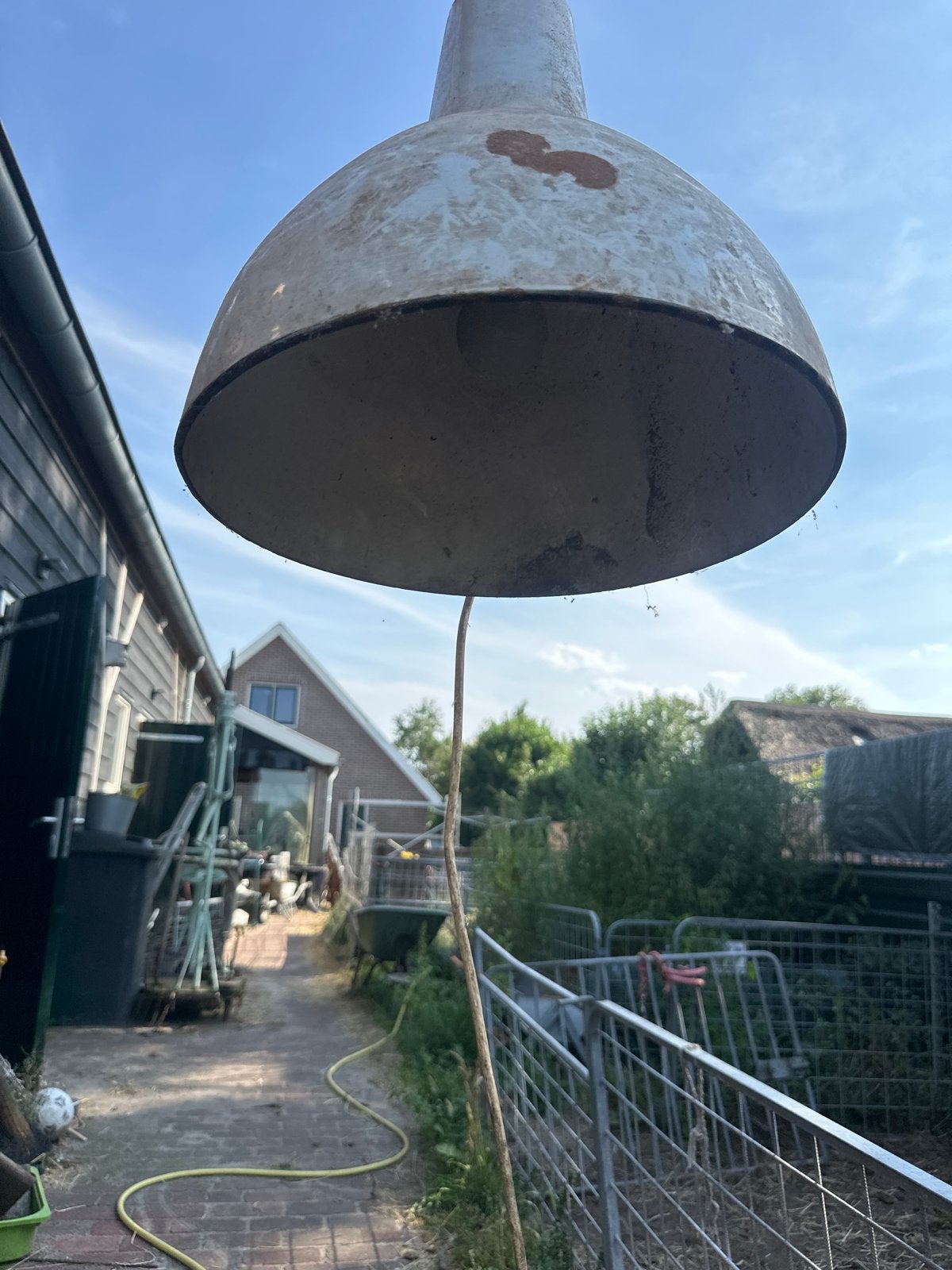 Vintage industriële lamp  2x - Zelf schoonmaken, Ophalen of Verzenden