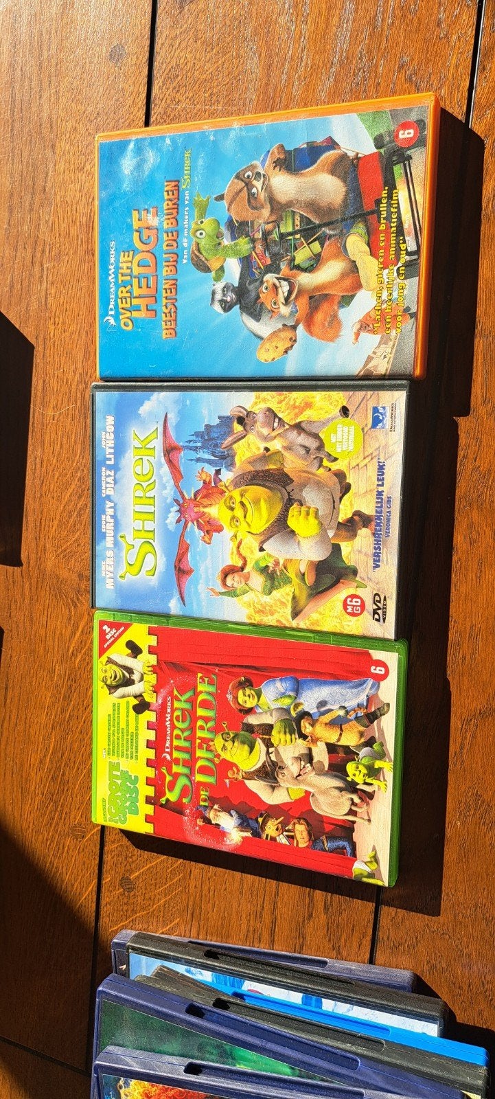 Shrek en Over the Hedge DVD's - Animatie Collectie, Gebruikt, Animatie, Alle leeftijden, Nederlands