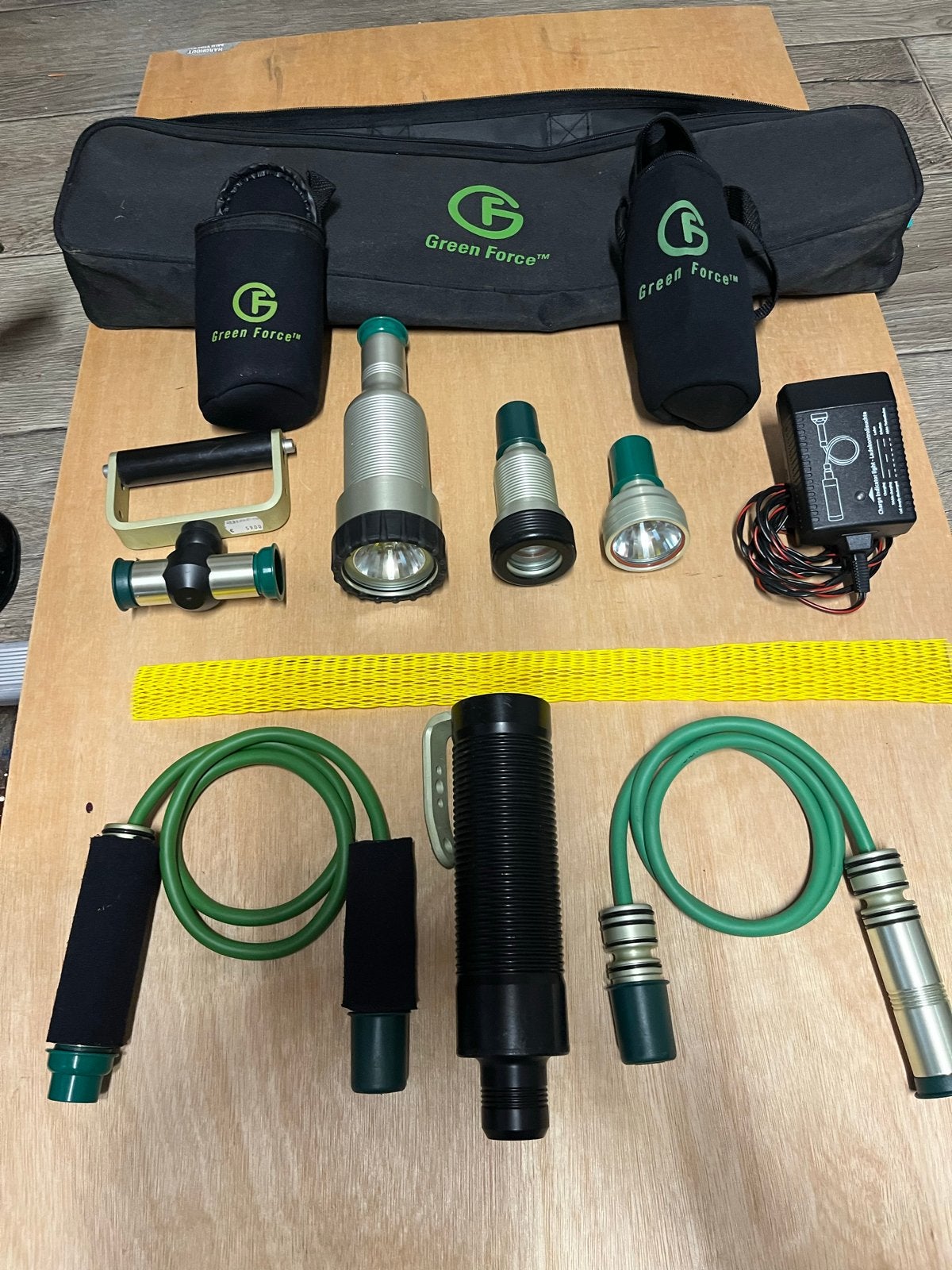 Green Force Duiklamp Set met Accessoires, Watersport en Boten, Ophalen of Verzenden, Zo goed als nieuw, Duiklamp