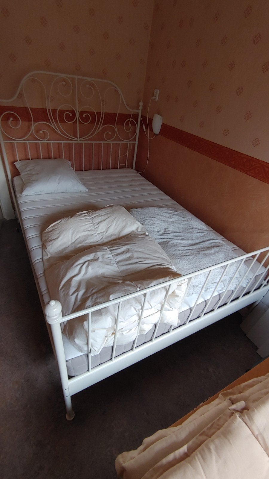 Ikea bed 1,40 breed, Ophalen, Gebruikt, Wit, 140 cm