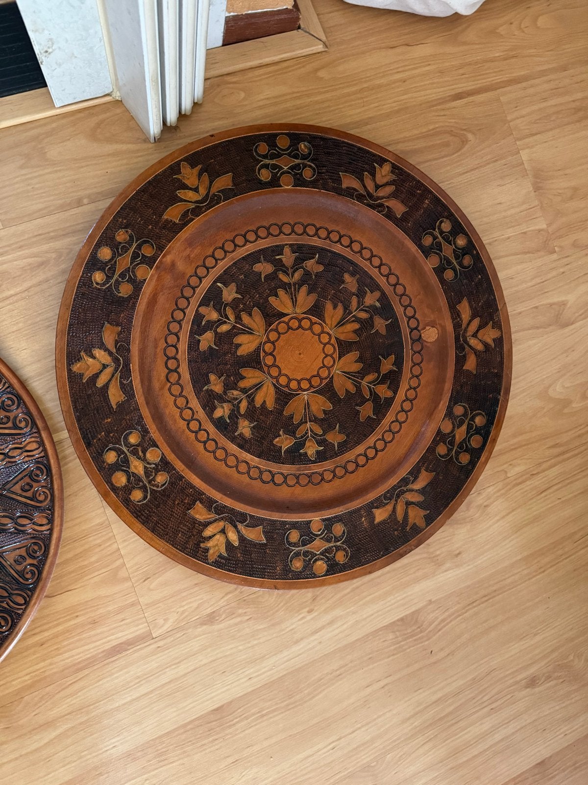 Decoratief houten wandbord - doorsnede 45 cm, Ophalen of Verzenden