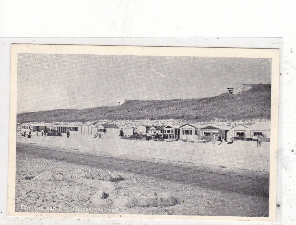 Egmond aan Zee-Gemeentestrand 1954, Ophalen of Verzenden, 1940 tot 1960, Gelopen, Noord-Holland