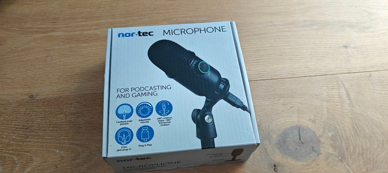 Nor-Tec Microfoon voor Podcast en Gaming nieuw, Muziek en Instrumenten, Microfoons, Ophalen of Verzenden, Nieuw, Studiomicrofoon