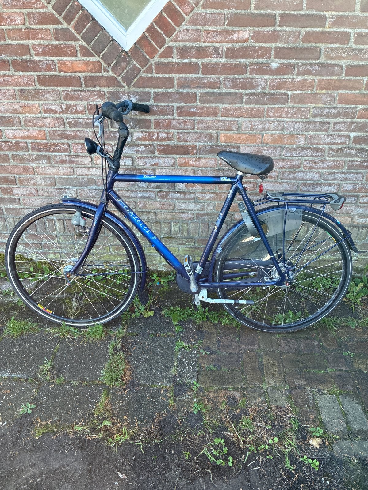Gazelle stadsfiets - Blauw, Gebruikt, Ophalen, Velgrem, Versnellingen, Gazelle