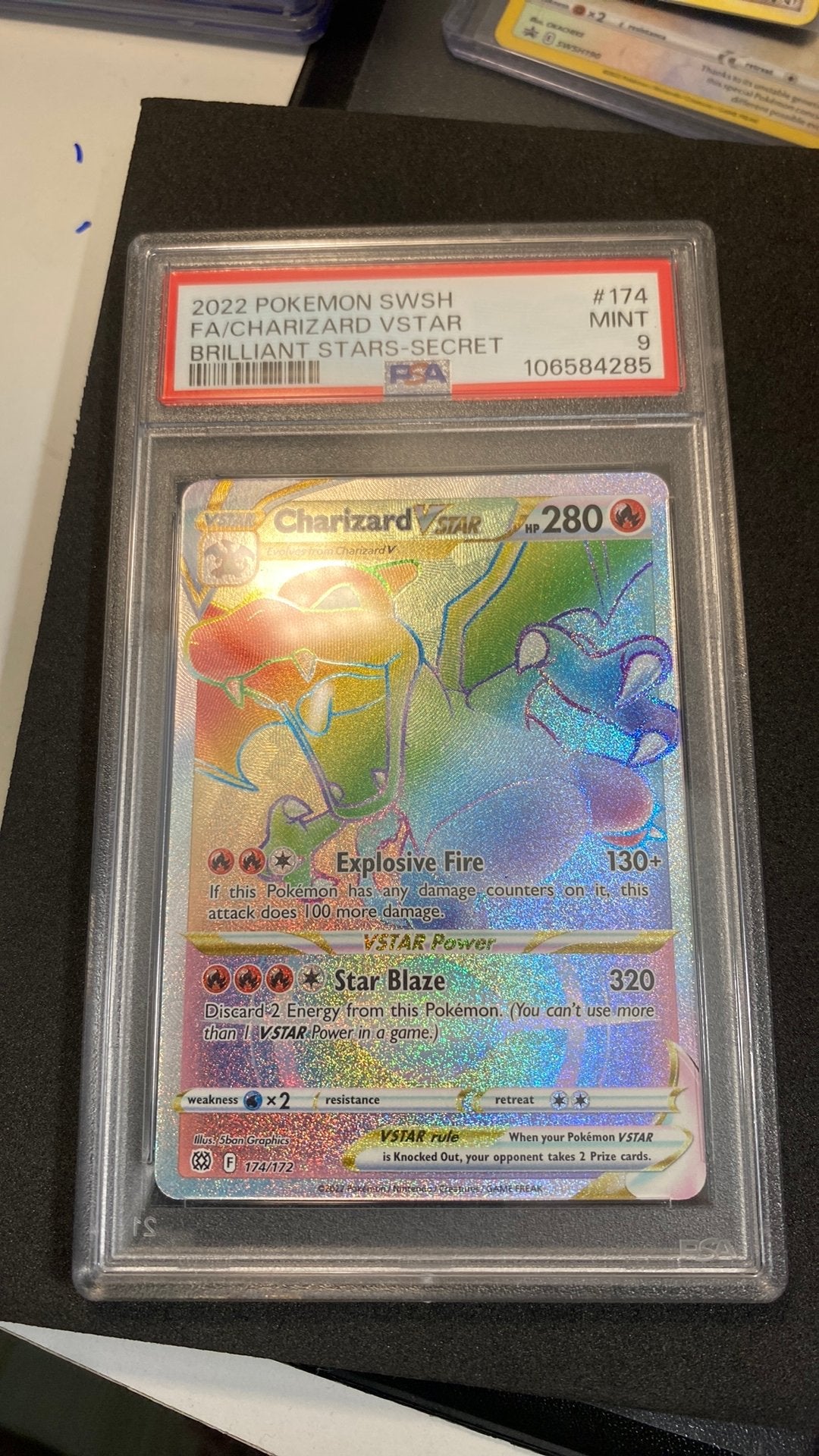 Charizard 174/172 psa 9, Ophalen of Verzenden, Zo goed als nieuw