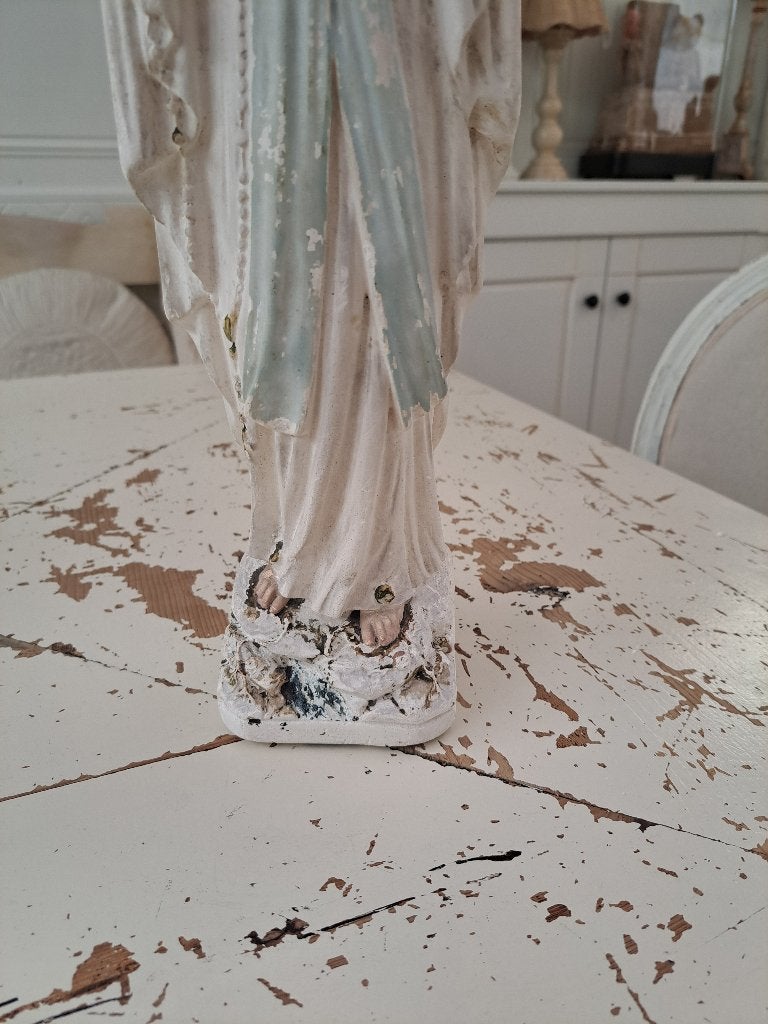 Prachtig brocante Mariabeeld, 41 cm hoog., Antiek en Kunst, Ophalen of Verzenden