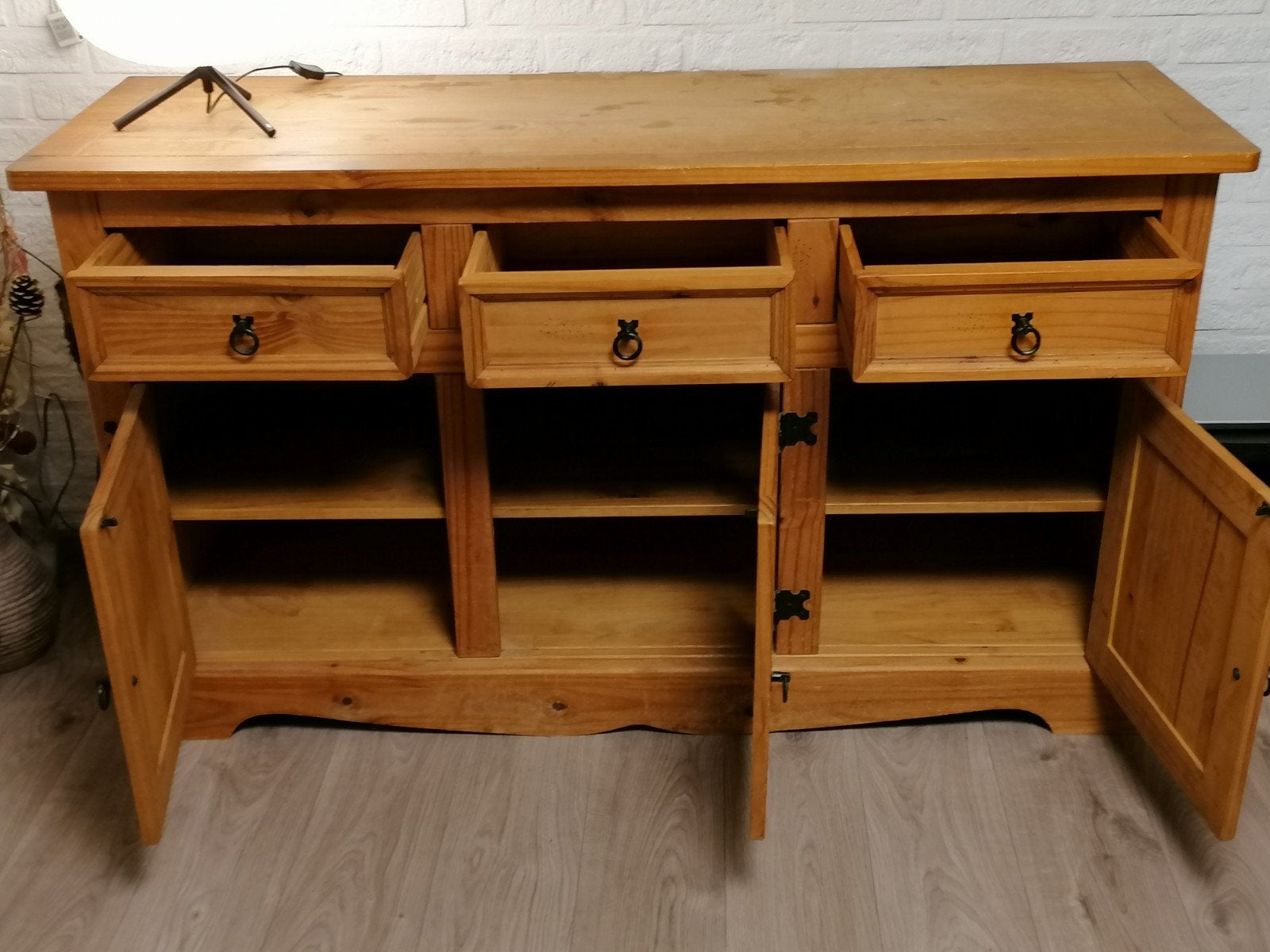 woonkamer inrichting, Ophalen, Gebruikt, Rechthoekig, Grenenhout