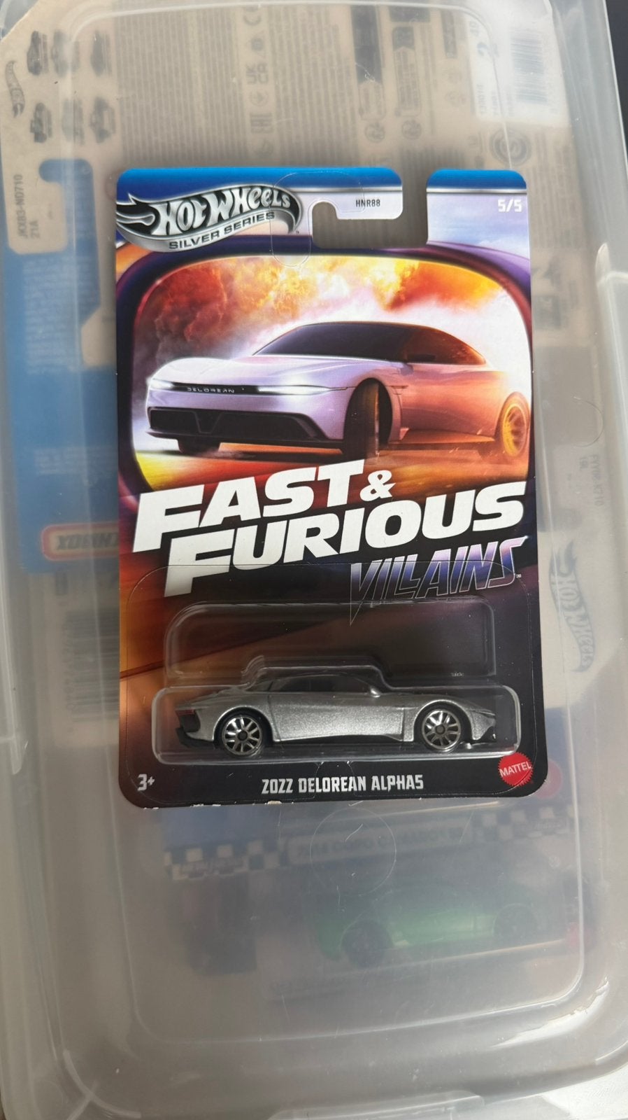 Hot wheels Delorean Alphas Fast and furious, Ophalen of Verzenden, Zo goed als nieuw, Auto