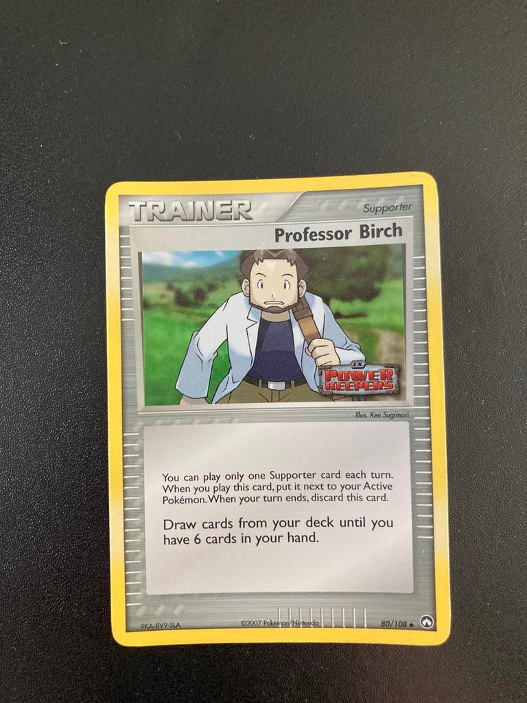 Pokemon kaart Professor Birch Reverse Holo Stamped, Ophalen of Verzenden, Zo goed als nieuw