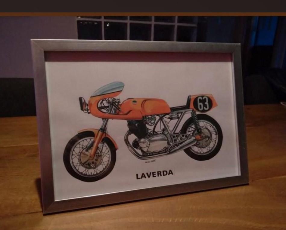 Poster Laverda 750cc Endurance Racer 1973, Ophalen of Verzenden, Nieuw, Motoren