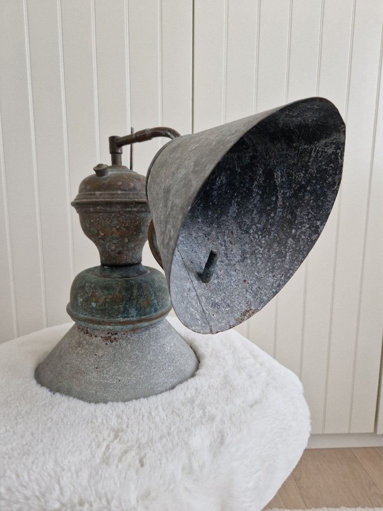 antieke olielamp, Ophalen of Verzenden