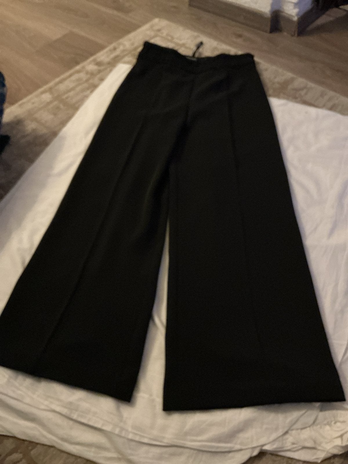 Zwarte palazzo broek met hoge taille maat 34, Zwart, Ophalen of Verzenden, Zo goed als nieuw, Maat 34 (XS) of kleiner