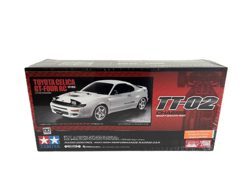 Tamiya 1:10 RC Toyota Celica GT-Four TT-02 ST185 + zender, Elektro, Verzenden, Nieuw, Schaal 1:10