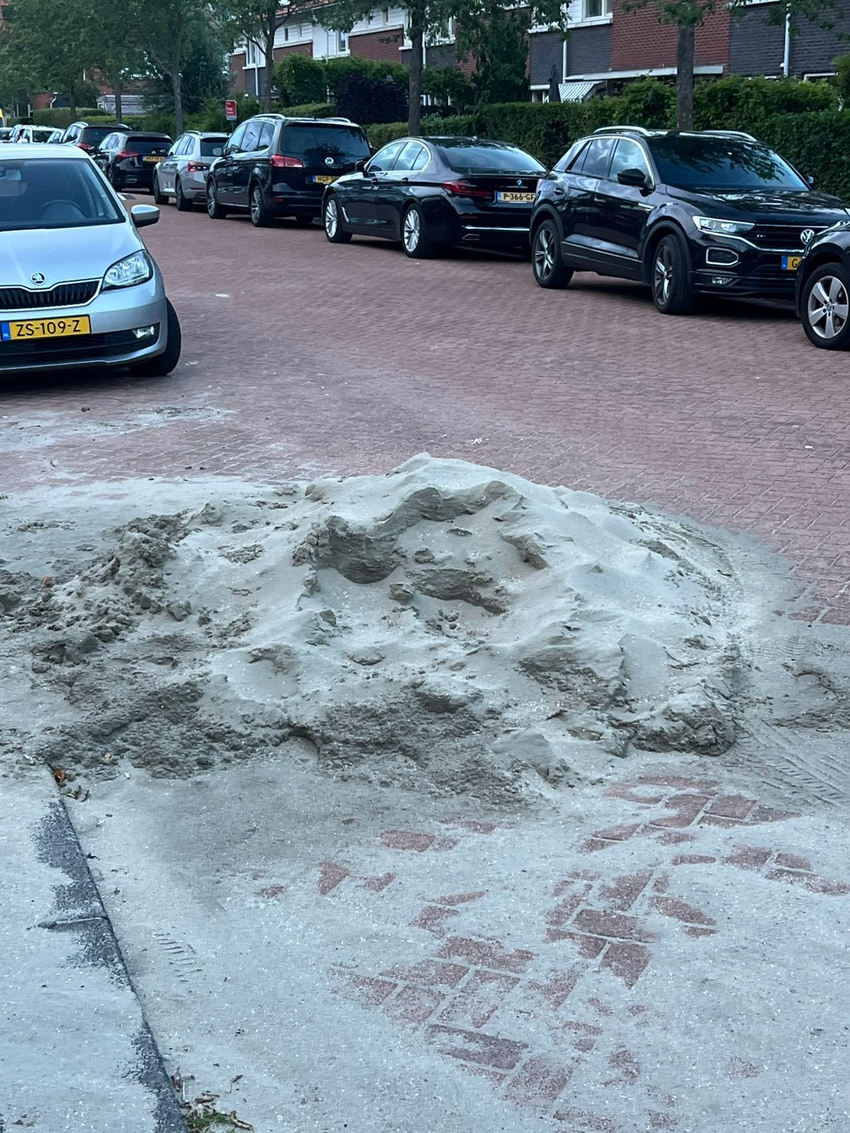 Halve kuub straatzand, Tuin en Terras, Zand, Ophalen, Zo goed als nieuw