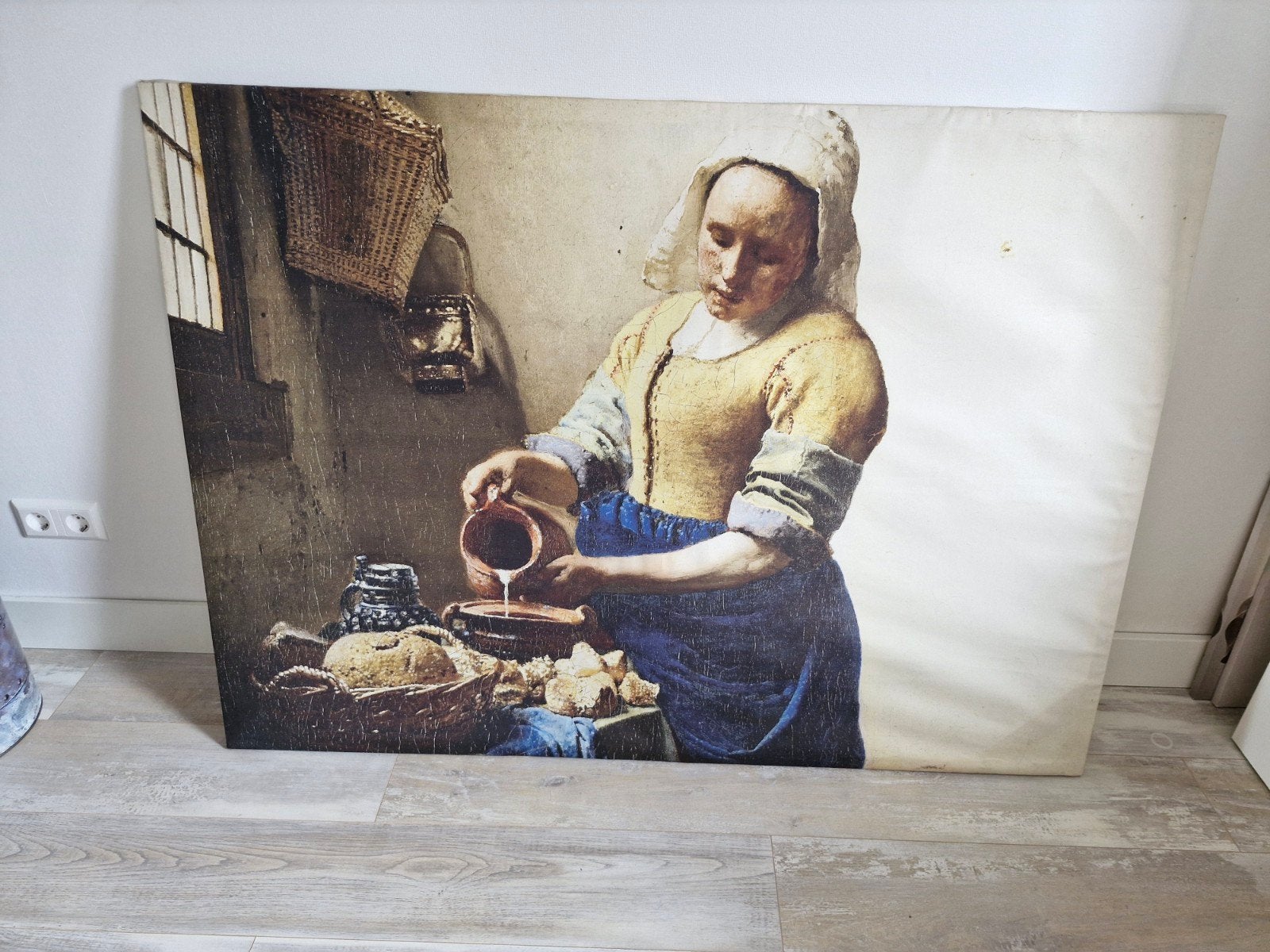Het Melkmeisje - Johannes Vermeer, Ophalen, Doek, Portret of Personen, Klassiek