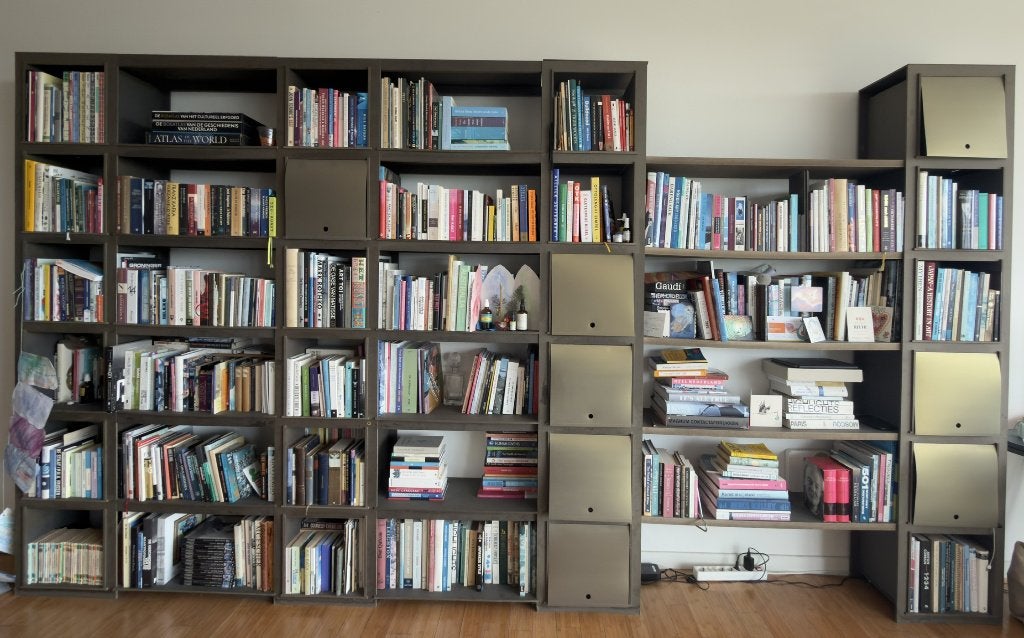 Boeken en boekenkasten, Ophalen, Strak, hout, Gebruikt, 200 cm of meer
