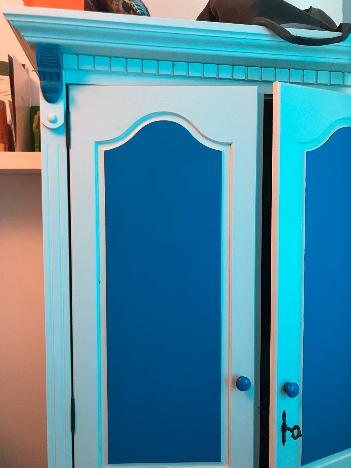 Babykamer set met blauwe accenten., Ophalen, Gebruikt, Ledikant