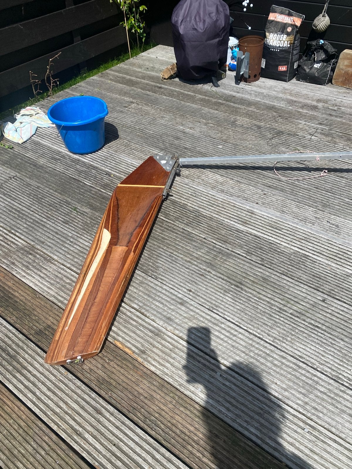 Klaproer voor Contender Zeilboot Hout Strand Roer, Ophalen, Gebruikt, Zeilboot, Mijdrecht