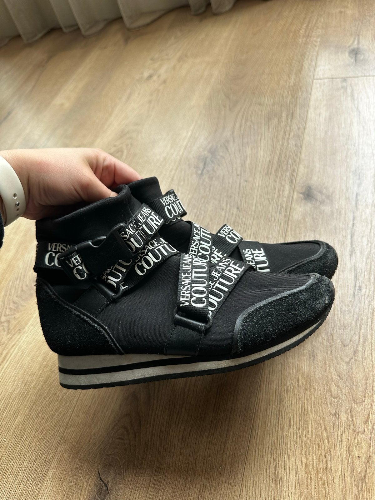Versace Jeans Couture schoenen - Maat 38, Kleding | Dames, Verzenden, Gedragen, Zwart, Sneakers of Gympen