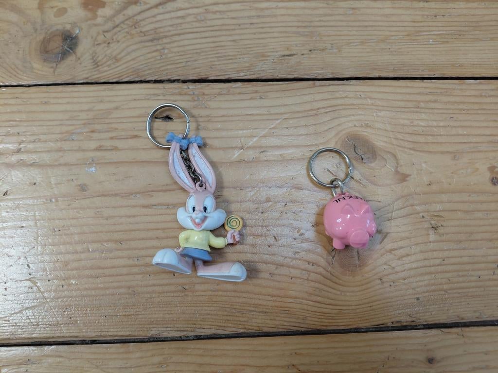 Leuke sleutelhangers: Konijn, Babs bunny, haas en Varken, Ophalen of Verzenden, Gebruikt, Dier of Natuur