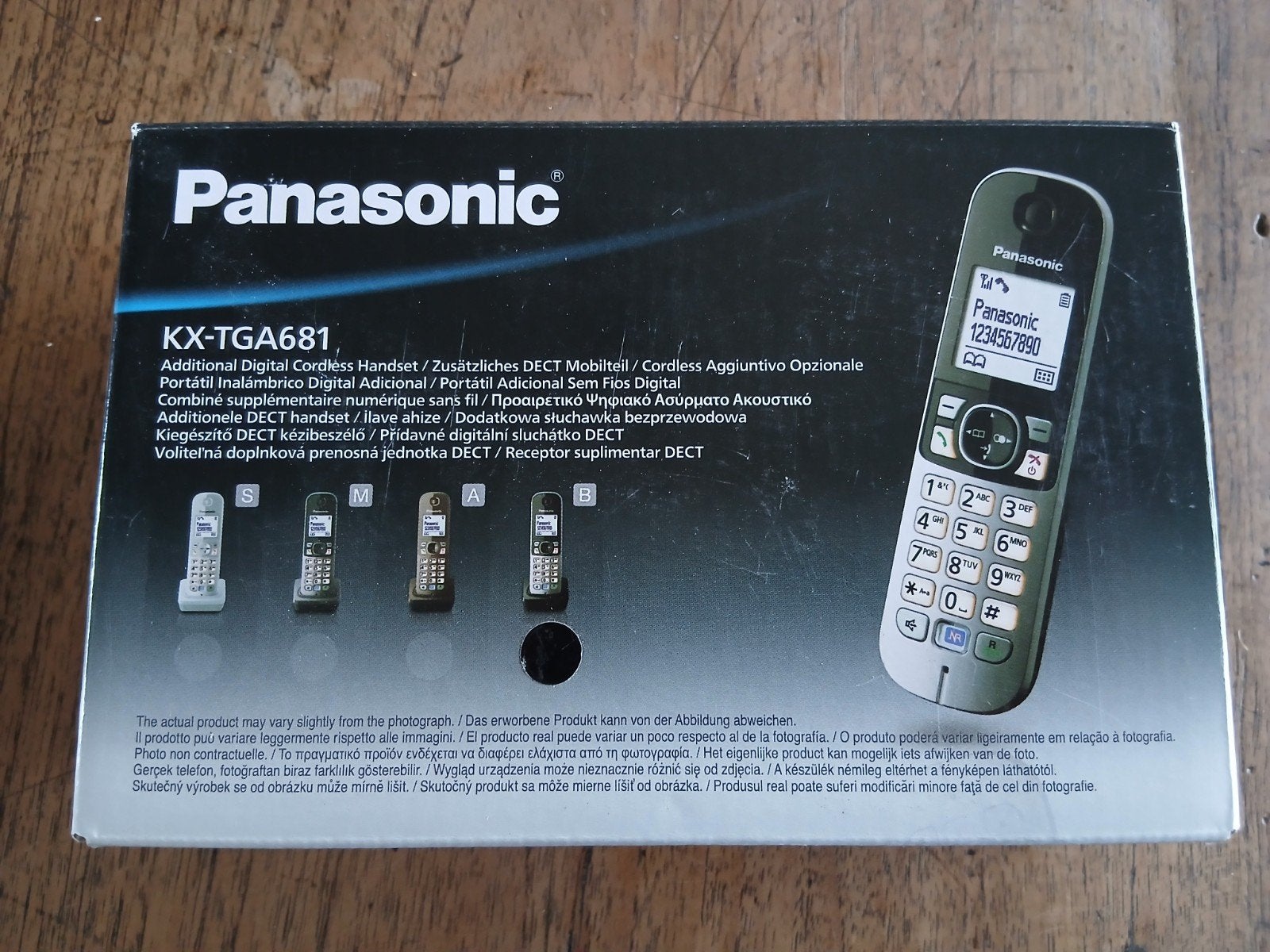 Panasonic KX-TGA681 Draadloze Handset - Zwart, 1 handset, 1-62, 4-chome, Minoshima, Hakata-ku, Fukuoka 812-8531, Japan, Nieuw