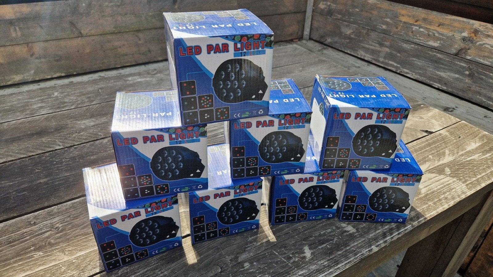 ​Set van 8 Compacte RGBW LED PAR Spots. DMX. NIEUW in doos!, Ophalen, Nieuw
