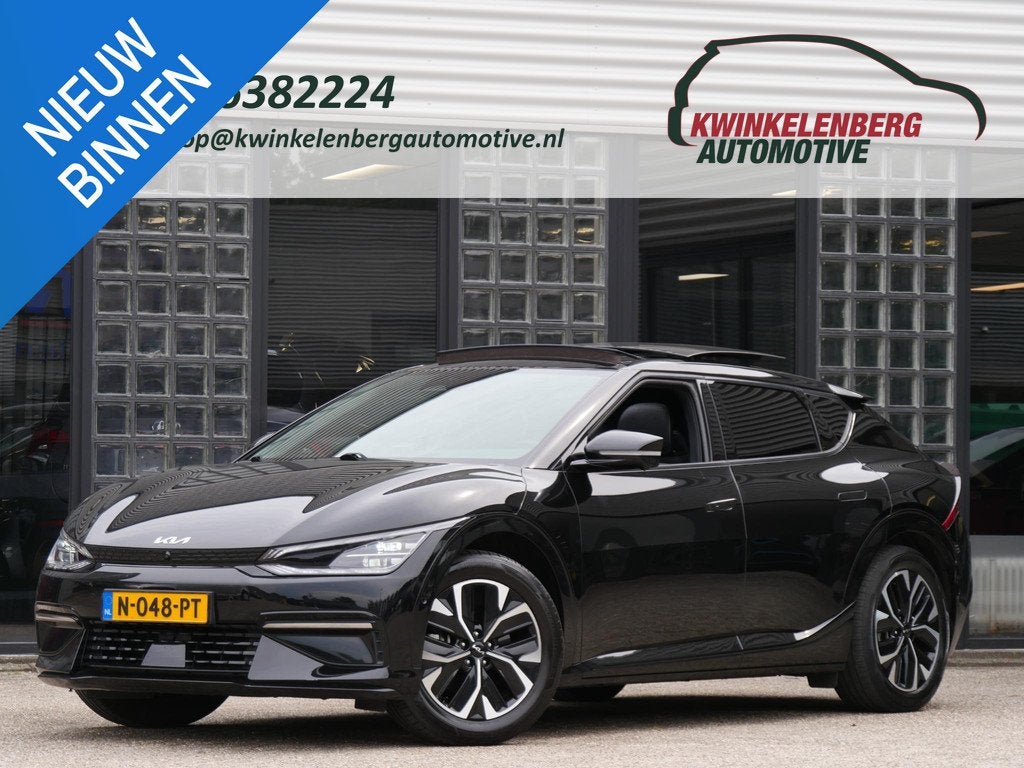 Kia EV6 77kWH GT-LINE/ SCHUIFDAK/ TREKHAAK/ 360° CAMERA/ HE, Auto's, Automaat, 228 pk, Achterwielaandrijving, Gebruikt