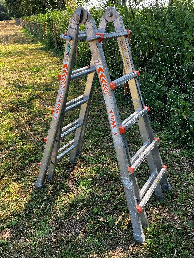 Wakü 102 telescoopladder, Ophalen, Zo goed als nieuw, Ladder, Opvouwbaar of Inschuifbaar