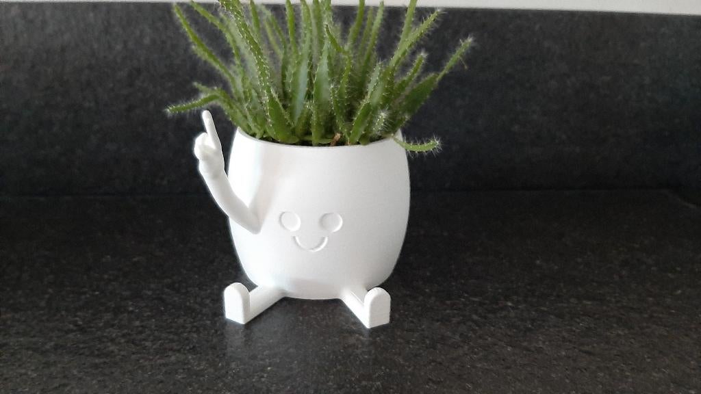 Nieuw! Bloempotje 'peace' met persoonlijke tekst € 5,50, Overige materialen, Ophalen of Verzenden, Overige vormen, Binnen