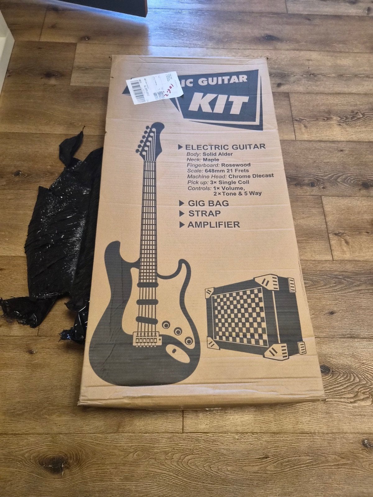 Nieuwe elektrische gitaar kit met versterker, Nieuw, Met versterker, Solid body, Ophalen