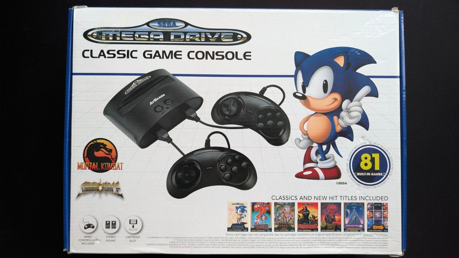 Mini Sega Mega Drive Classic Game Console met 81 ingebouwde, Met games, Mega Drive, Met 2 controllers, Ophalen of Verzenden