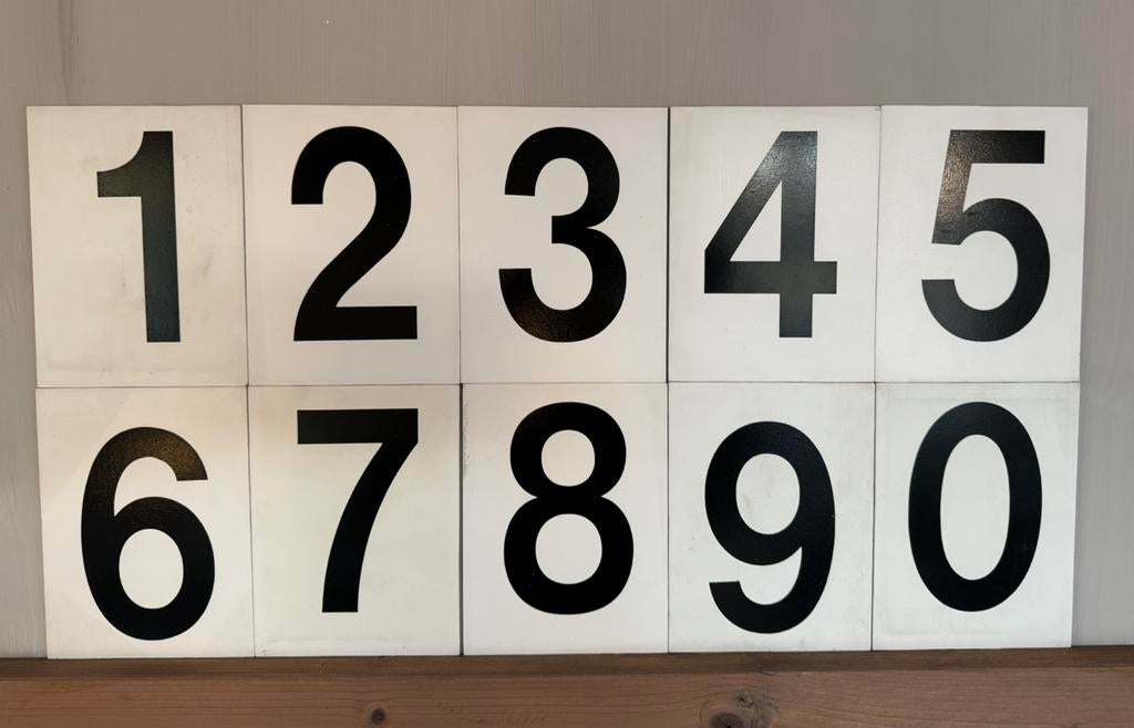 Kunststof nummerplaatjes cijfers, Ophalen of Verzenden