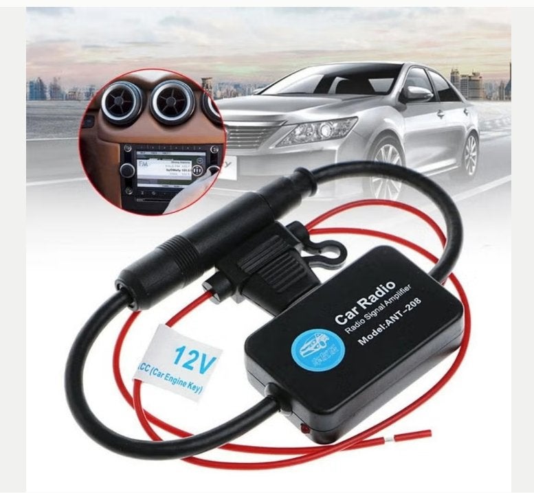 Auto radio antenne signaal versterker 12V 80-108Mhz, Ophalen of Verzenden, Nieuw, Antenne