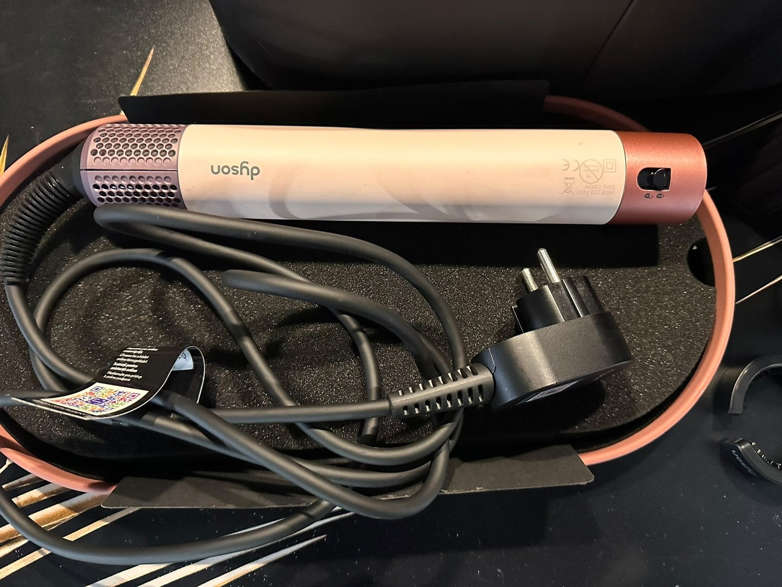 Dyson Airwrap Complete Long Rose & Nikkel Z.G.A.N, Ophalen of Verzenden, Zo goed als nieuw, Haarverzorging