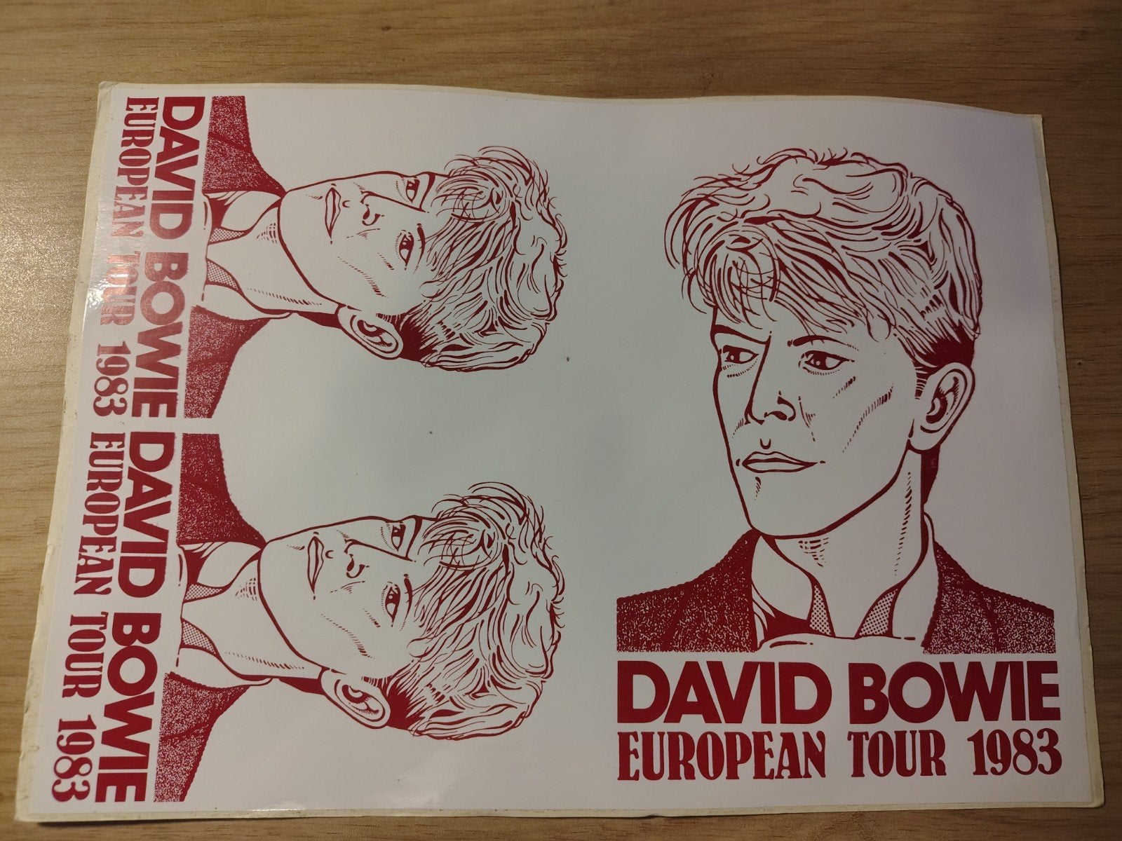 David Bowie European Tour 1983 Sticker, Ophalen of Verzenden, Zo goed als nieuw