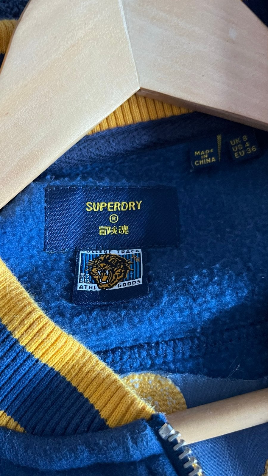Superdry Baseball Vest - Zacht Katoen - maat 36, Verzenden, Zo goed als nieuw, Maat 36 (S), Blauw