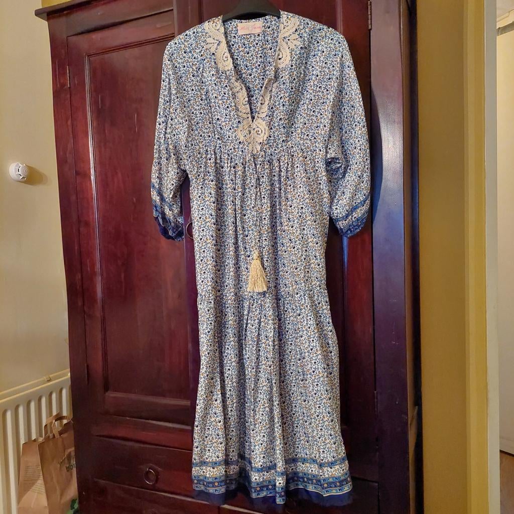 Miss June Jurk met borduursel universele maat, Kleding | Dames, Jurken, Maat 38/40 (M), Overige kleuren, Miss June, Nieuw