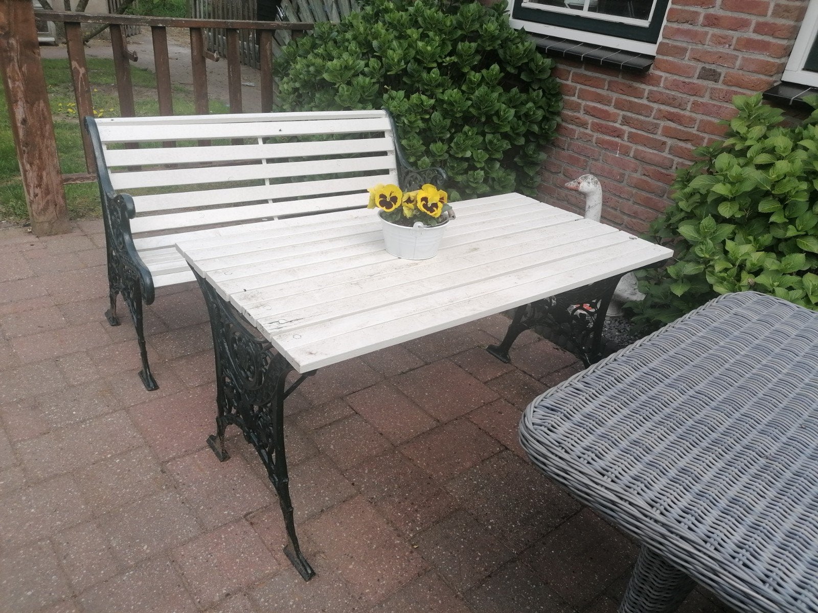 Gietijzer tuinset, Overige materialen, Gebruikt, Bank, Ophalen