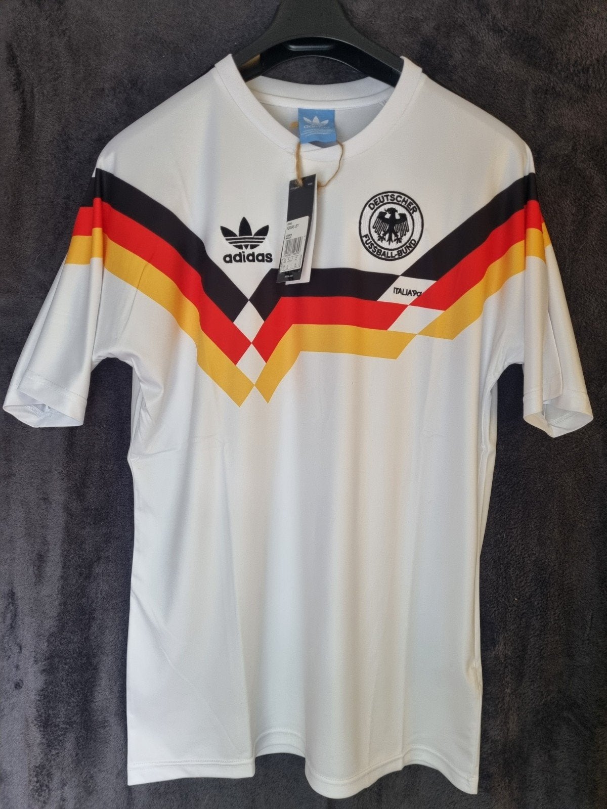 "Origineel" Adidas Shirt.  XL. West-Duitsland 1988 / 90., Wit, Ophalen of Verzenden, Adidas, Voetbal