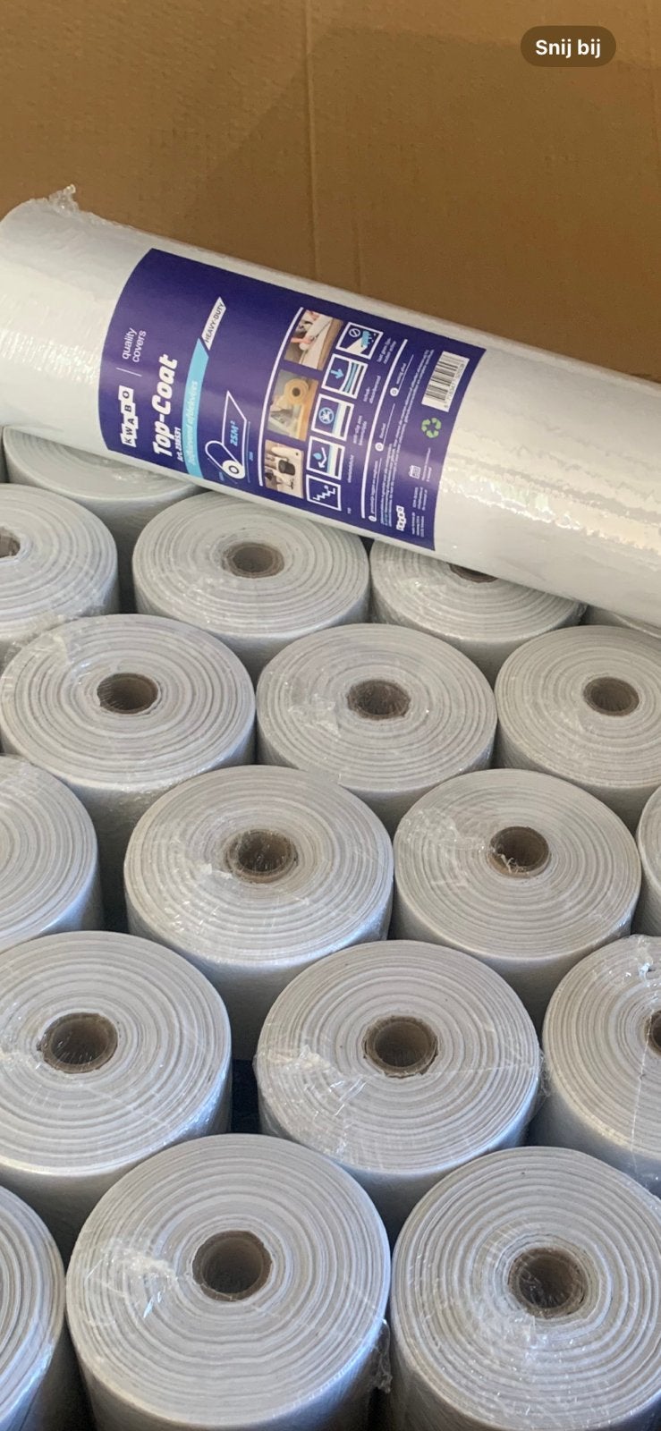 Afdekvlies zelfklevend stucloop | Top-Coat | 160 g | 67cm 1m, Overige typen, Nieuw, Ophalen of Verzenden, Info@kwabo.nl