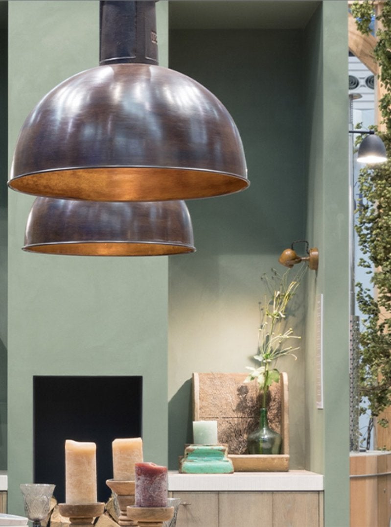 Set van 2 Frezoli hanglampen - Industrieel/Landelijk, Ophalen, Zo goed als nieuw, Metaal, 75 cm of meer