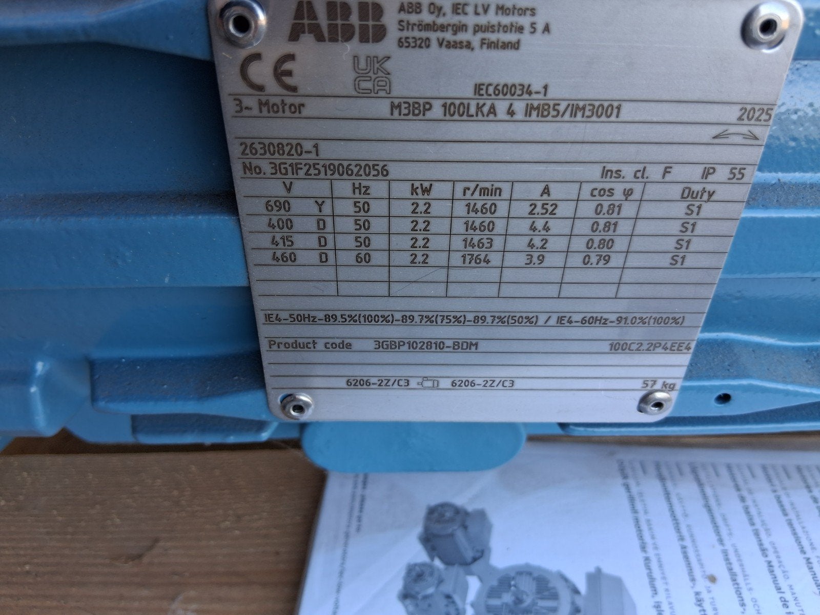 Elektromotoren Elektromotor ABB ongebruikt (schuuropruiming), Ophalen of Verzenden, Nieuw, Elektromotor, 1400 tot 1800 rpm