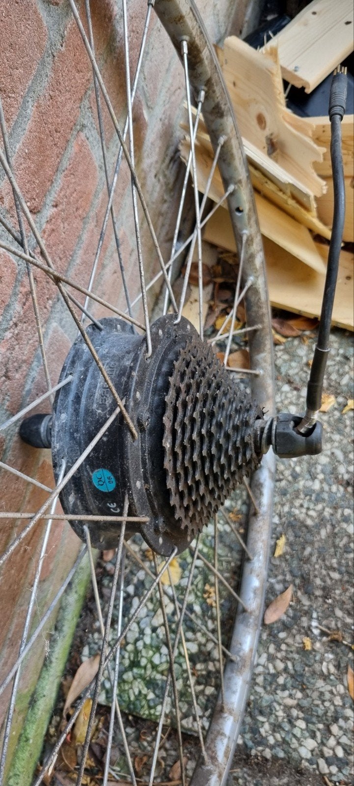 Ebike wiel met Bafang 350 Watt motor, Gebruikt, Bafang, Aluminium, Ophalen