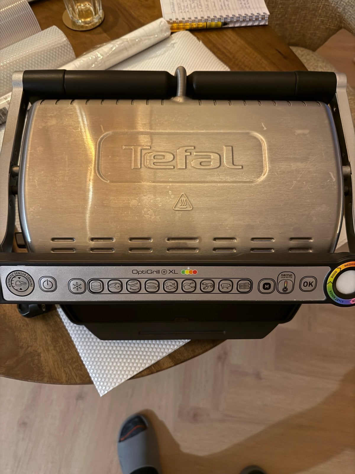 Tefal OptiGrill XL Contactgrill - Perfecte Grillresultaten, Ophalen of Verzenden, Uitneembare platen, Zo goed als nieuw