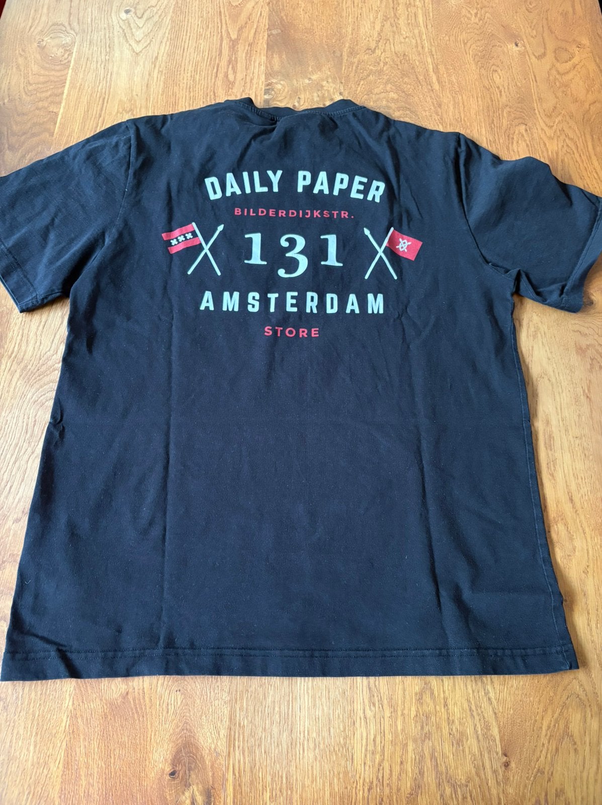 Zwart tshirt Daily Paper maat M 100% katoen., Ophalen, Zo goed als nieuw, Zwart