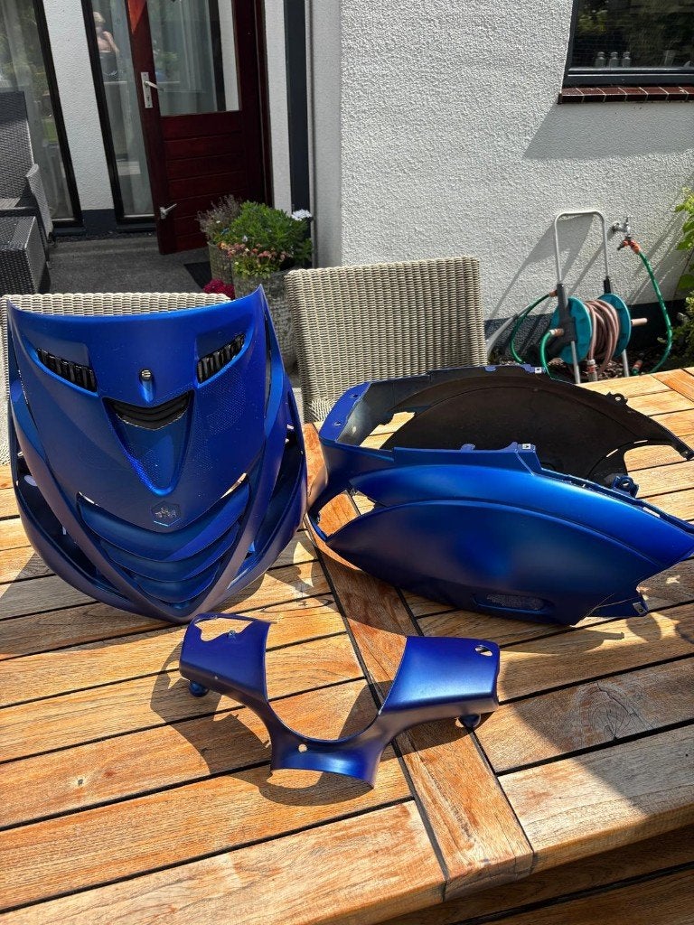 SP Kappenset Zip custom gespoten BMW blauw, Ophalen, Gebruikt, Kap, Piaggio