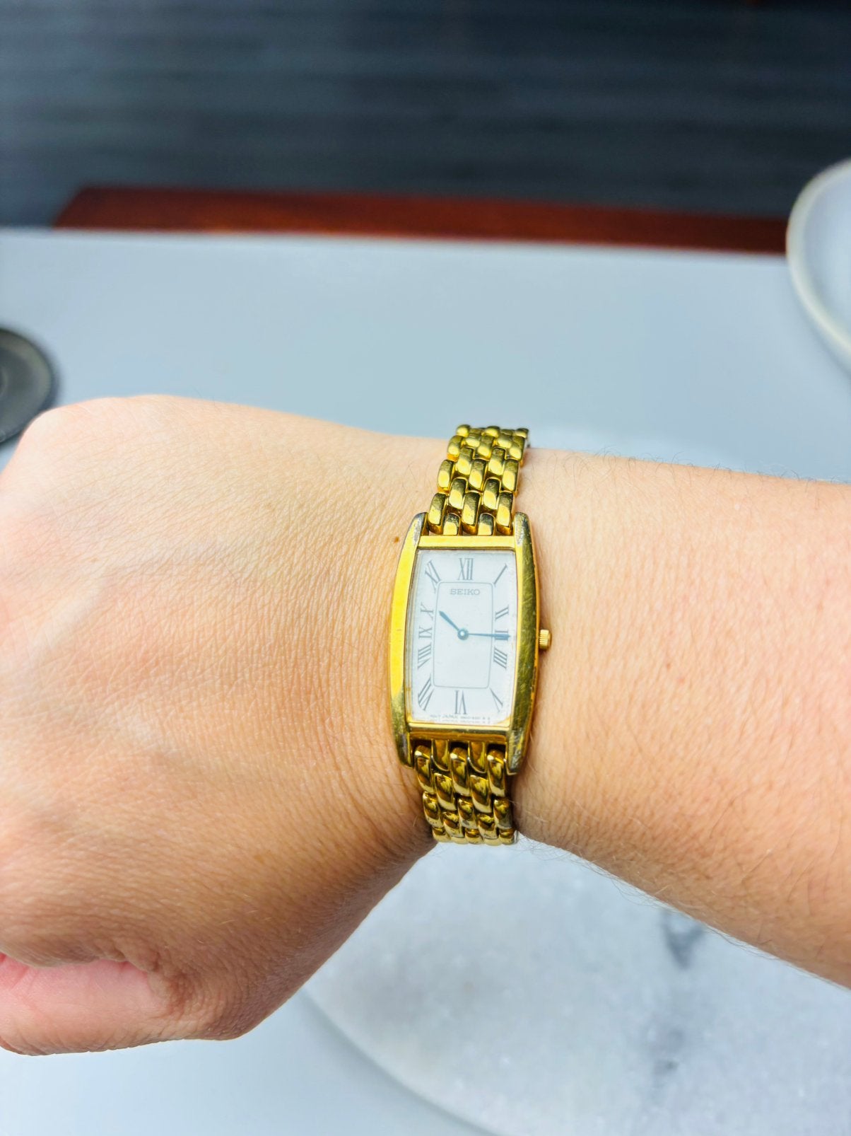 Seiko dames horloge goud, Gebruikt, Staal, Ophalen of Verzenden, Seiko