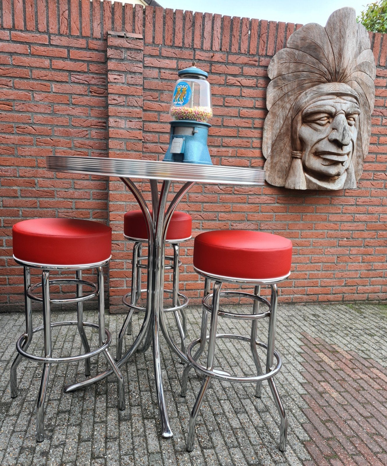 FIFTIES SIXTIES AMERIKAANSE BARKRUKKEN BEL AIR BARTAFEL, Ophalen, Met voetsteun, 60 tot 90 cm, Zo goed als nieuw