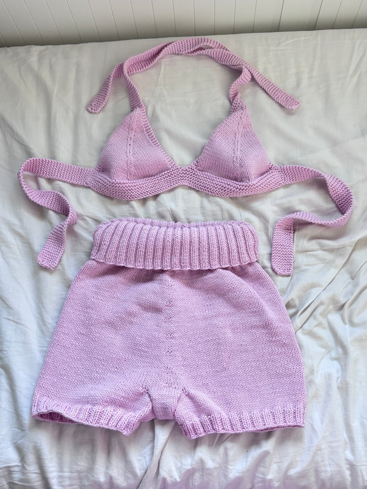 Handgemaakte Roze Set nieuw - Maat S, Ophalen of Verzenden, Nieuw, Roze, Bikini